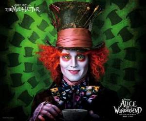 Puzzle Ο τρελλός καπελάς (Johnny Depp), ένας χαρακτήρας που βοηθά Alice